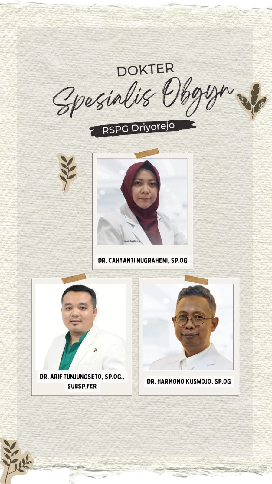 Tim Dokter Spesialis Obstetri & Ginekologi